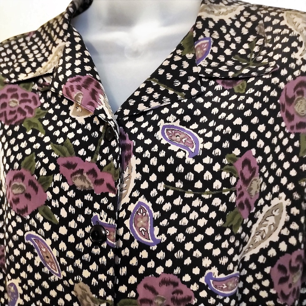Floral Dress Blouse by Sag Harbor EUC 14P - Picture 2 of 4
